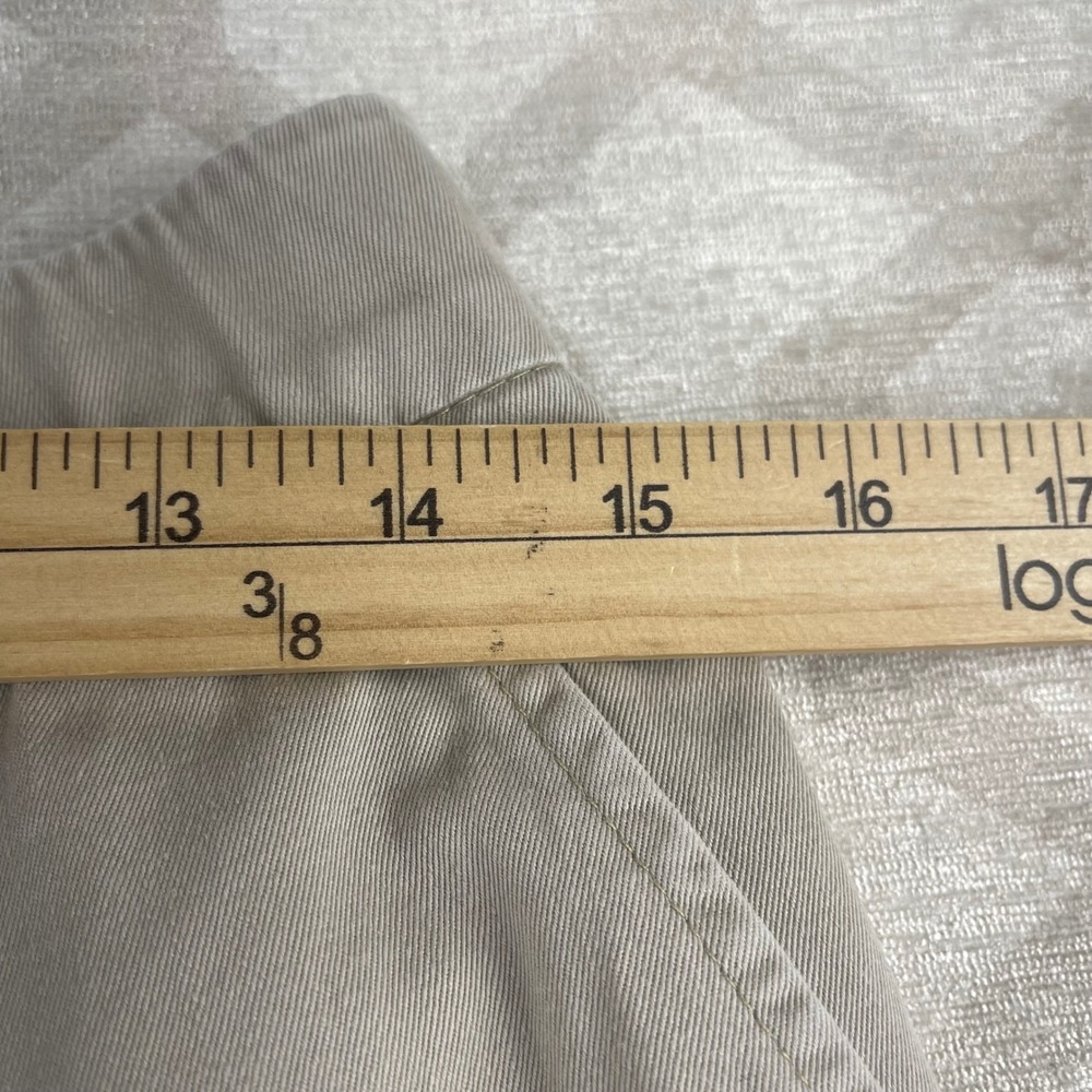 LL Bean Sportif USA Womens 14 Khaki Excellent Elastic Waist Twill Pants USA Made - Picture 3 of 9